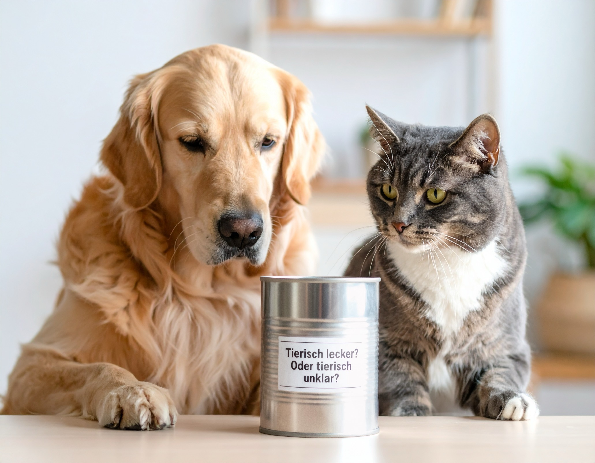 Infografik zum Lesen von Futteretiketten für Hunde und Katzen mit Gegenüberstellung von offener und geschlossener Deklaration.